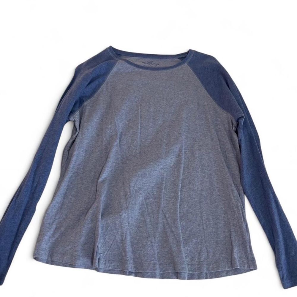 Vineyard Vines Heather Blue Crew Neck Tee